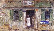 Childe Hassam News Depot at Cos Cob Sweden oil painting artist